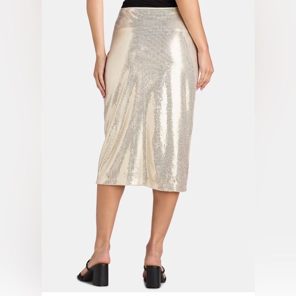 Sequin skirt with side slit - Picture 4 of 7
